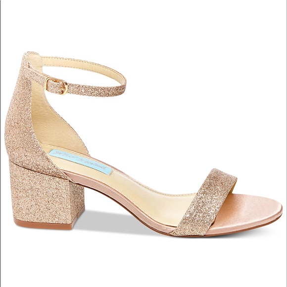 champagne glitter heels